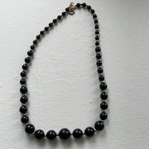 Black onyx 18 inch beaded necklace